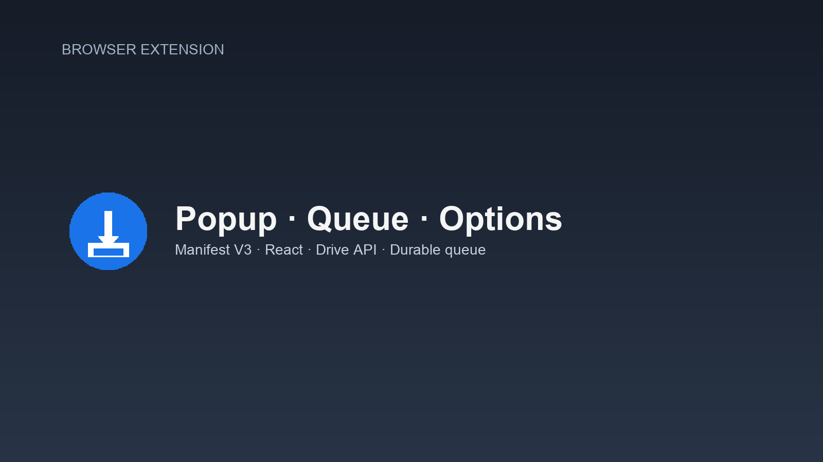 Universal Cloud Saver popup and options placeholder
